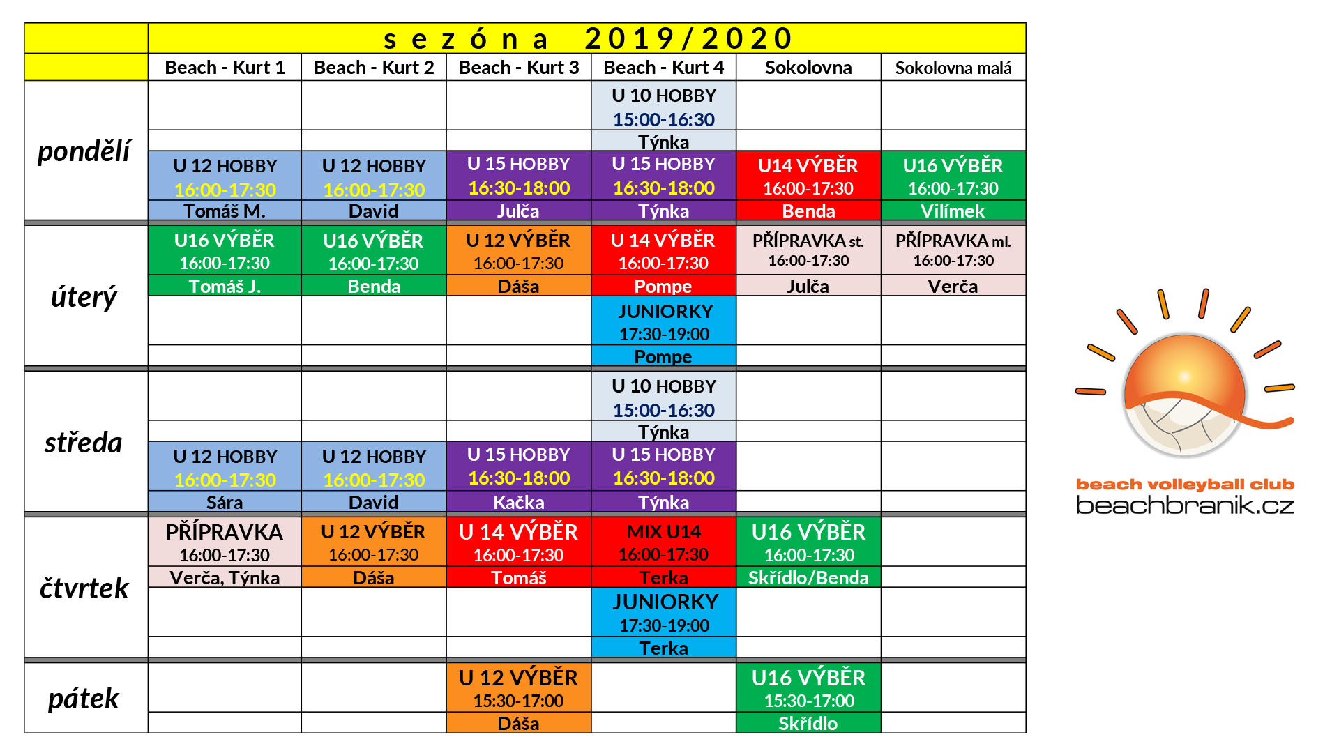 rozvrh 2019 20
